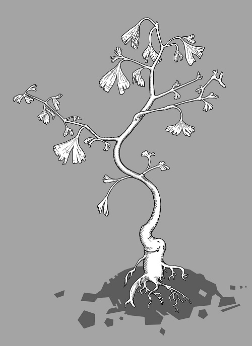 Ginko-Bonsai, Digital-Art